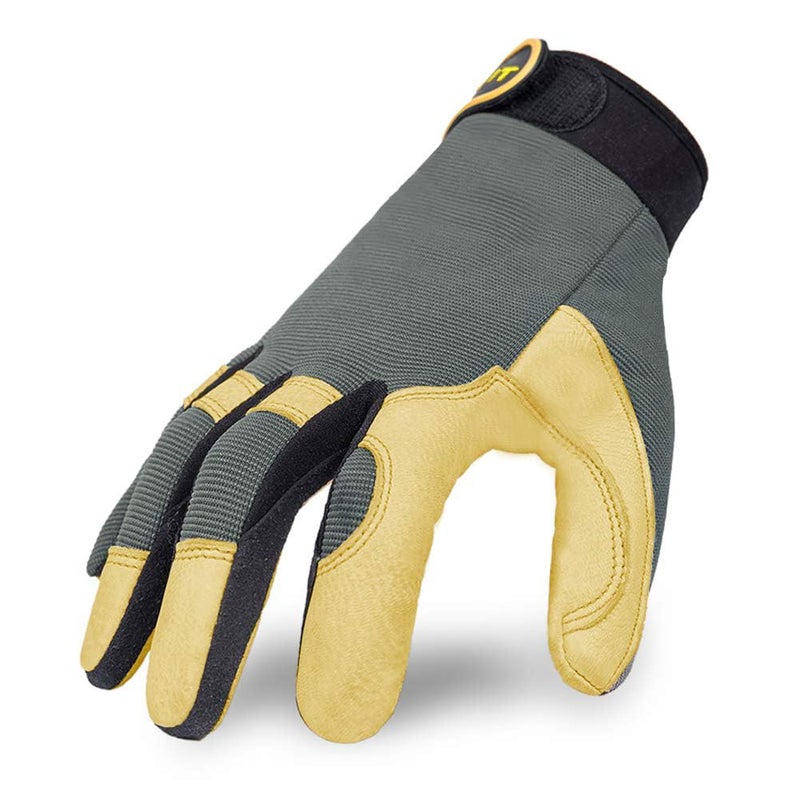 Intra-FIT General Work Gloves, Deerskin Construction Gloves,Soft, Improved Dexterity - Image 1